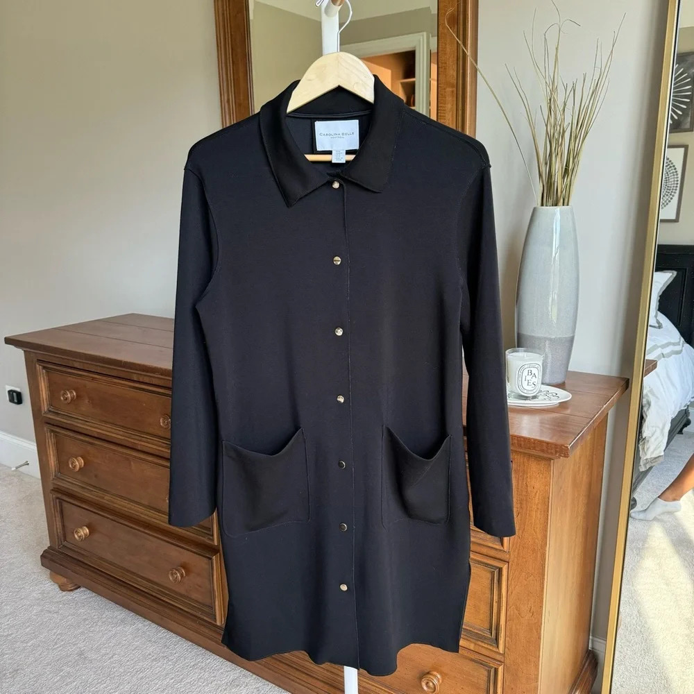 Carolina Bell Black Shirt Jacket - Picture 3 of 7